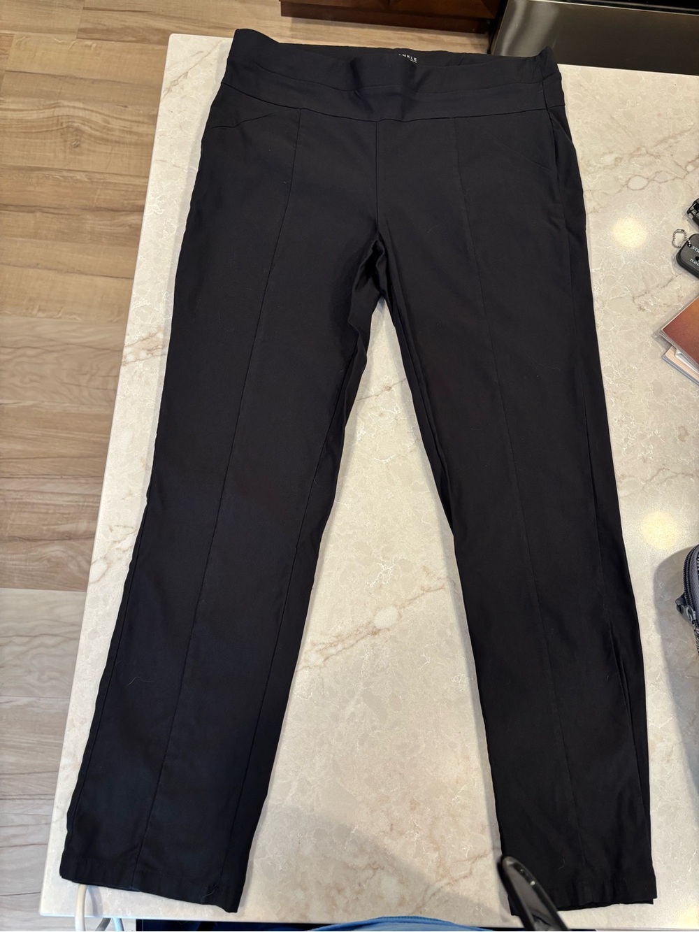 Vera Wang Women’s Black Work Ankle Pants - Classic Straight Fit with Stretch